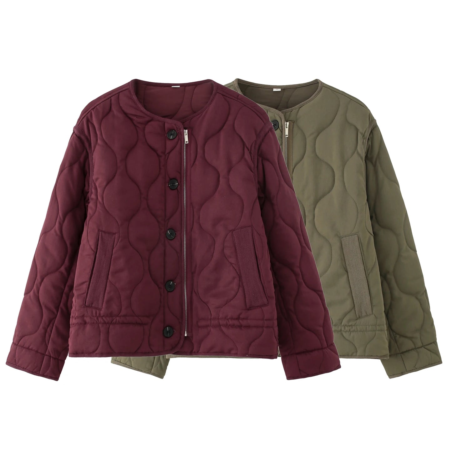 2025 New Autumn Women's Jackets Fashion Loose O-neck Thick Warm Elegant Women's Coats Personality Versatile Youth Outerwear