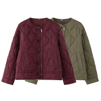 2025 New Autumn Women's Jackets Fashion Loose O-neck Thick Warm Elegant Women's Coats Personality Versatile Youth Outerwear