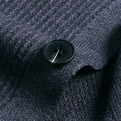 High-quality Men's Delicate Hollow Knit Cardigan, Lapel Single-breasted Button Autumn Sweater Versatile Knitwear for Daily Wear.