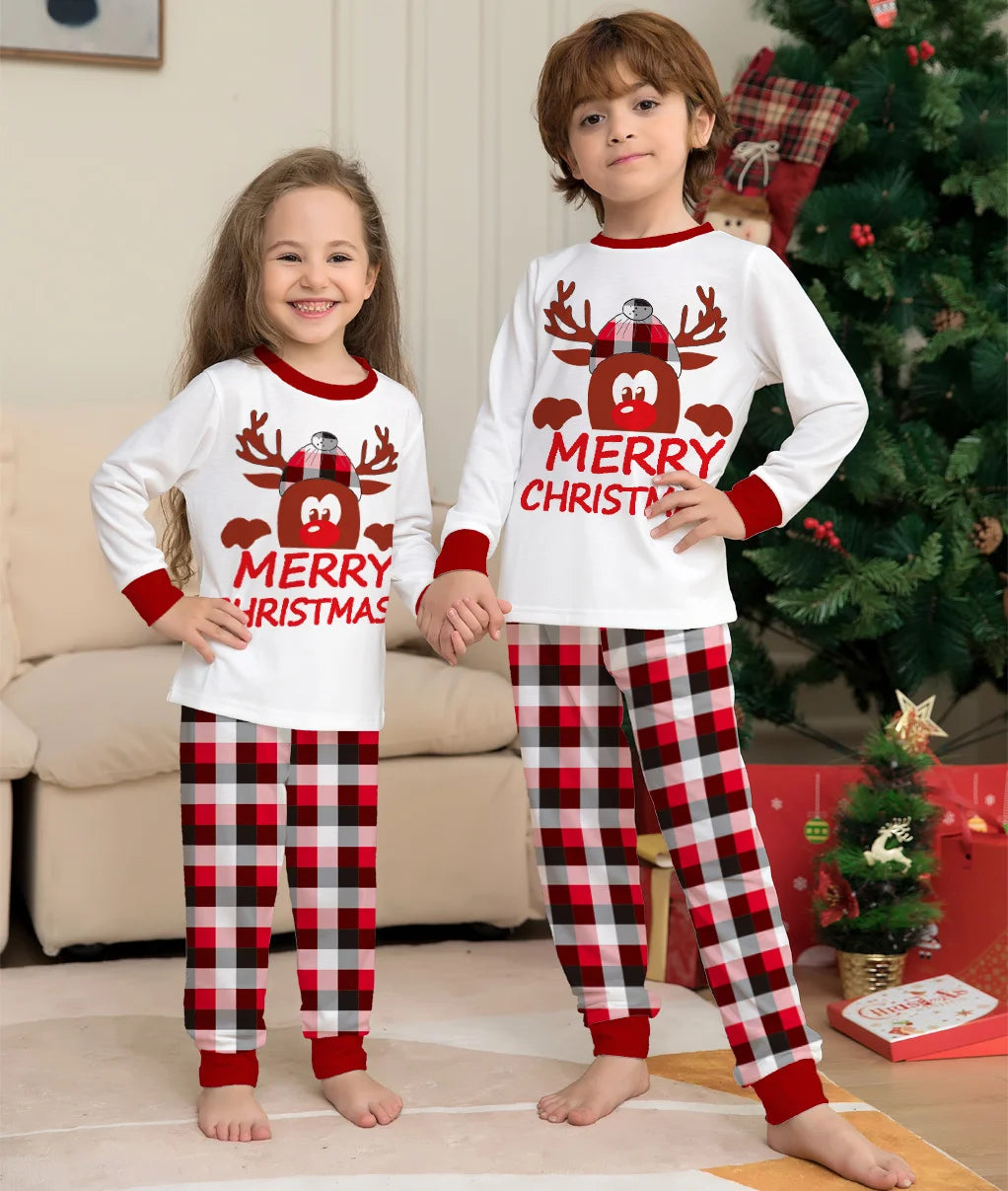 Family Christmas Matching Pajamas Set 2025 Xmas Father Mother Kids Clothes Pyjamas Mom And Daughter Son Sleepwear Look Outfits