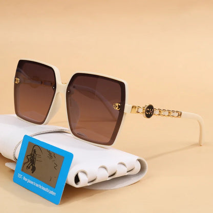 2025 New Fashion Sunglasses Women Hot Sale Polarized Square Retro Sun Glasses Large Frame Gradient Ladies Sunglass for Men UV400