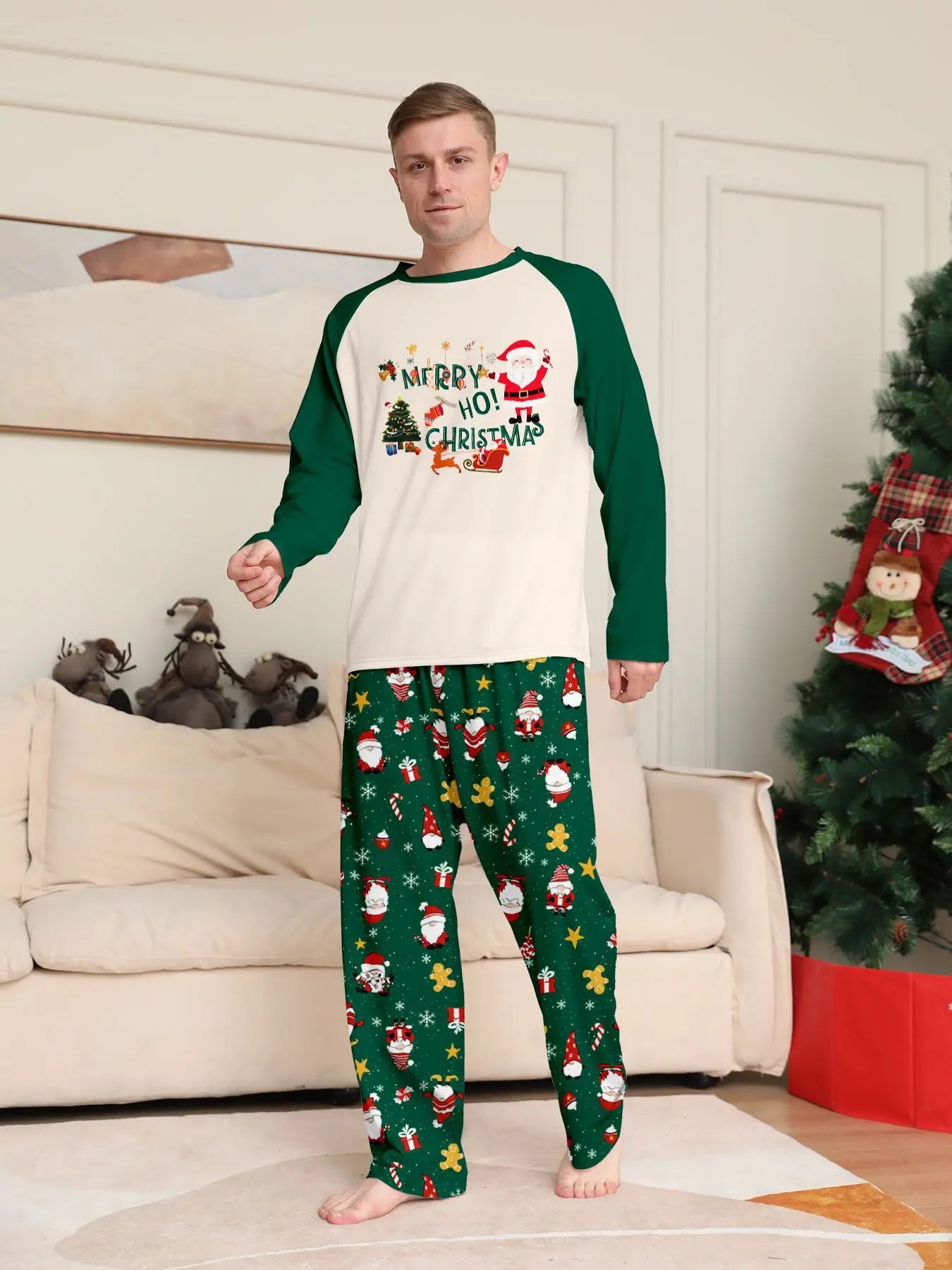 2026 Christmas Matching Pajamas Family Outfits Patchwork Set Adult Father Mother Kids Baby Sleepwear Look Pyjamas Clothes