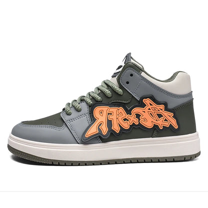Purple Cartoon Men's Casual Sneakers Fashion Hig Top Shoes Men Original Skateboard Sneakers Men Streetwear Sports Shoes 2025