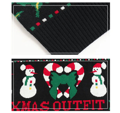 Plus Size Ugly Christmas Sweater | Cartoon Print Skin-Friendly Knitwear | Oversized Pullover for Women & Men