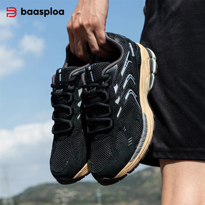 Baasploa Men Running Shoes Classics Mesh Breathable Sport Shoes for Men Lightweight Casual Sneakers Male Non-Slip New Arrival