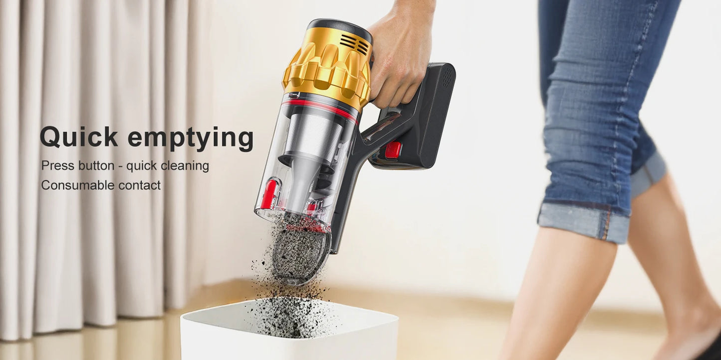 Lubluelu G11 Cordless Vacuum Cleaner 550W Powerful Suction Anti-Tangle Brush 50 Mins Runtime for Pet Hair on Hard Floor Carpet