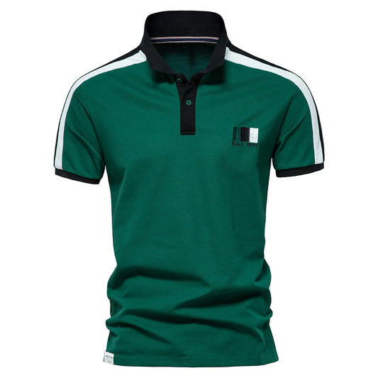 AIOPESON Brand Cotton Polo Shirts for Men Fashion Sport Football Men's Polos Quality Short Sleeve Tops Tee Shirt Mens Clothing