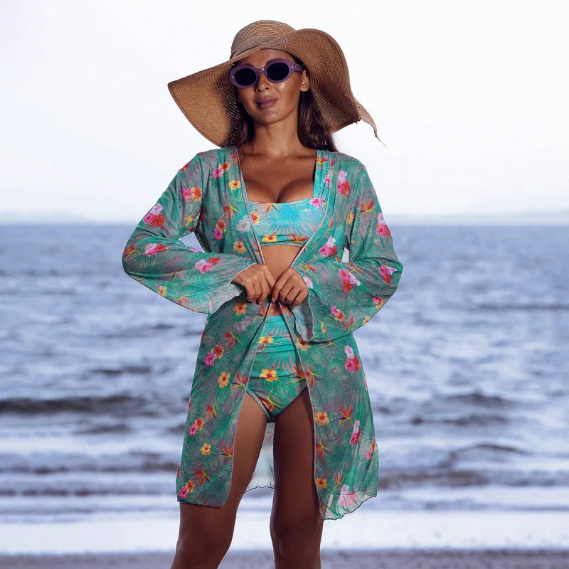 2025 Bathing Suit Woman Swimsuits Bikini Sets Elegant Swim Cover-Up Swimwear 3 Pieces Women's Two-Piece Beachwear Bikinis Gate