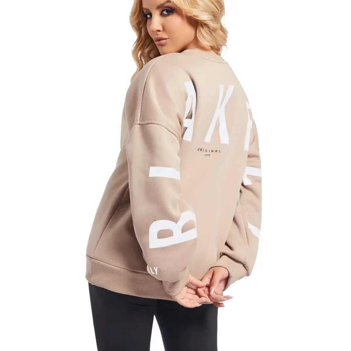 Y2K American Harajuku Clothing Thickened Fashion Letter Printing Pullover  Sweatshirt Women's New Style Long Sleeve Sweatshirt