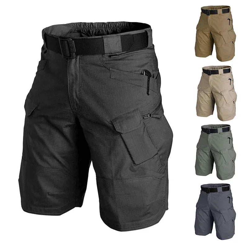 Summer Men Cargo Shorts Tactical Short Pants Waterproof Quick Dry Multi-pocket Shorts Men's Outdoor Clothes Hunting Fishing