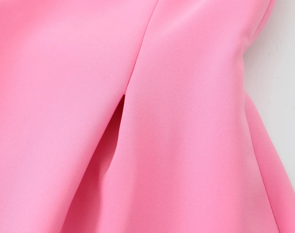 Ladies Pink Spaghetti Strap Dress