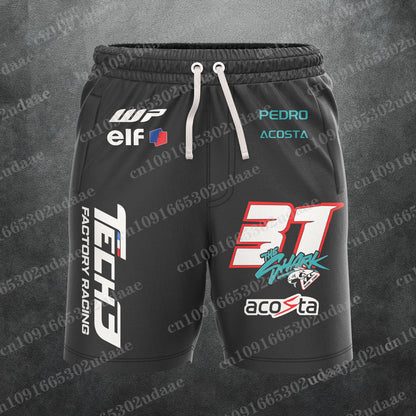 New Racing Motorcycle No. 31 Rider Acosta Fan Men's Summer Quick Dry Sports Outdoor Casual Shorts