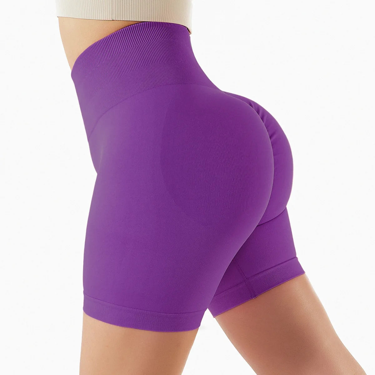 Seamless Yoga Shorts Women Fitness Shorts Running Cycling Shorts Breathable Sports Leggings High Waist Summer Workout Gym Shorts