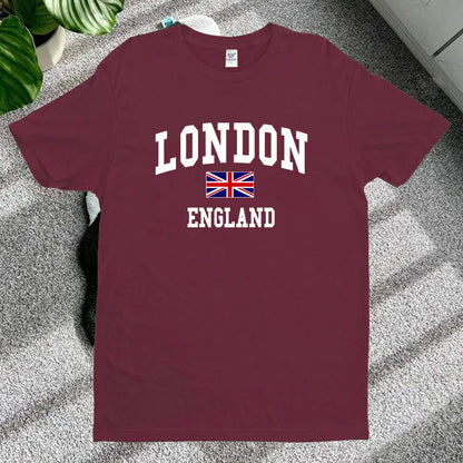 London T-shirt Official National Flag Printed Mens Short Sleeve Cotton Shirt Tee Graphic Tshirts for Men Clothing Women Tops