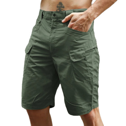 Summer Men Cargo Shorts Tactical Short Pants Waterproof Quick Dry Multi-pocket Shorts Men's Outdoor Clothes Hunting Fishing