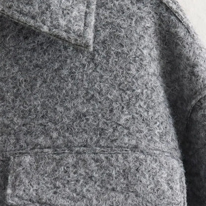 MUJER Tweed Cropped Jackets for Women Autumn Winter Short Coat Jacket Women Zip Crop Demi-season Jacket Woman New in outerwears