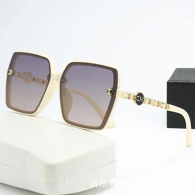 2025 New Fashion Sunglasses Women Hot Sale Polarized Square Retro Sun Glasses Large Frame Gradient Ladies Sunglass for Men UV400