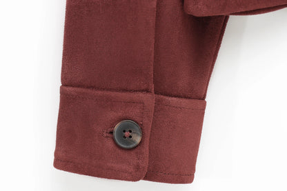 TRAF Women's Suede Texture Jacket 2025 Fashion Long Sleeve Cropped Coats Women Casual New In Outerwear