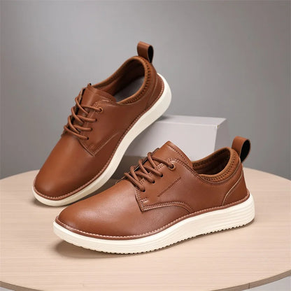 2025 New Men's Sneakers Classic Leather Casual Shoes Outdoor Fitness Running Shoes Light Walking Flat Luxury Tennis Shoes