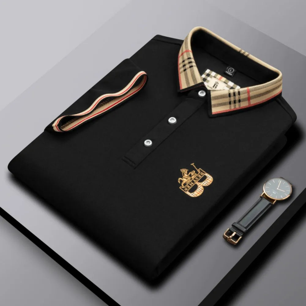 Men's Short Sleeved Luxury Brand POLO Shirt Summer New Jacquard Design Fashionable Classic Golf Top Soft Breathable T-shirt