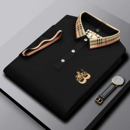 Men's Short Sleeved Luxury Brand POLO Shirt Summer New Jacquard Design Fashionable Classic Golf Top Soft Breathable T-shirt