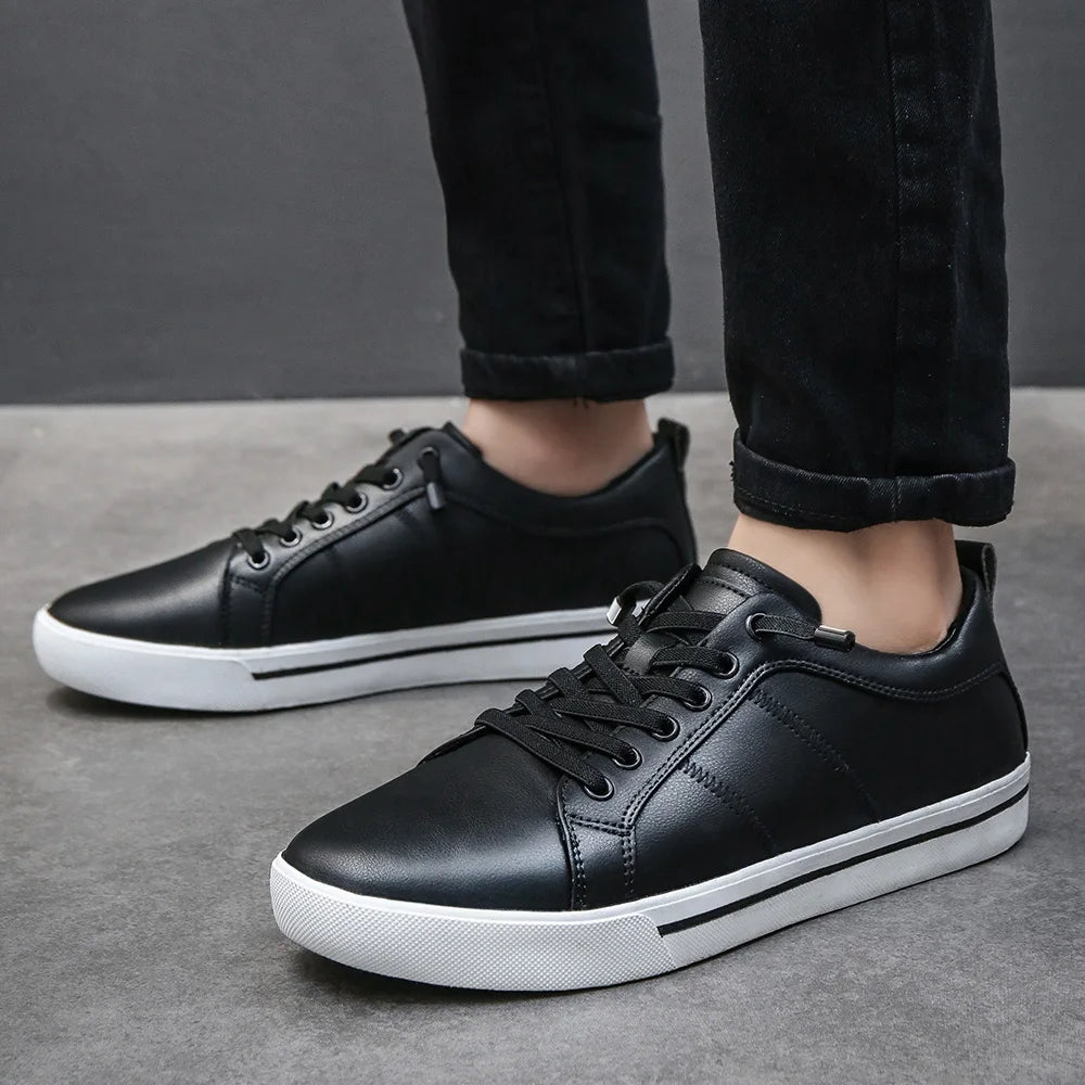Fashion Men's Sneakers Comfortable Soft Thick Soled Outdoor Business Casual Shoes Anti Slip Wear-resistant Classic Leather Shoes