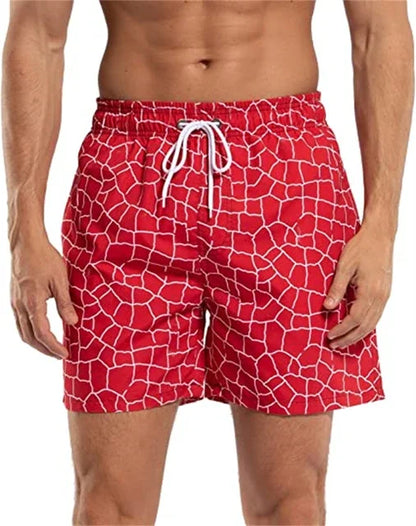 Men Summer Swimwear Beach Shorts For Men Digital Print Male Swimming Trunks Quick Dry Man Surf Board Shorts Beachwear