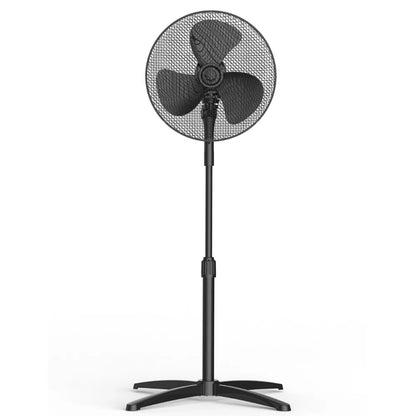 Midea 40W Pedestal Fan, 3 Speed Settings, 90° Oscillation, Adjustable Height, Powerful Airflow and Quiet Operation