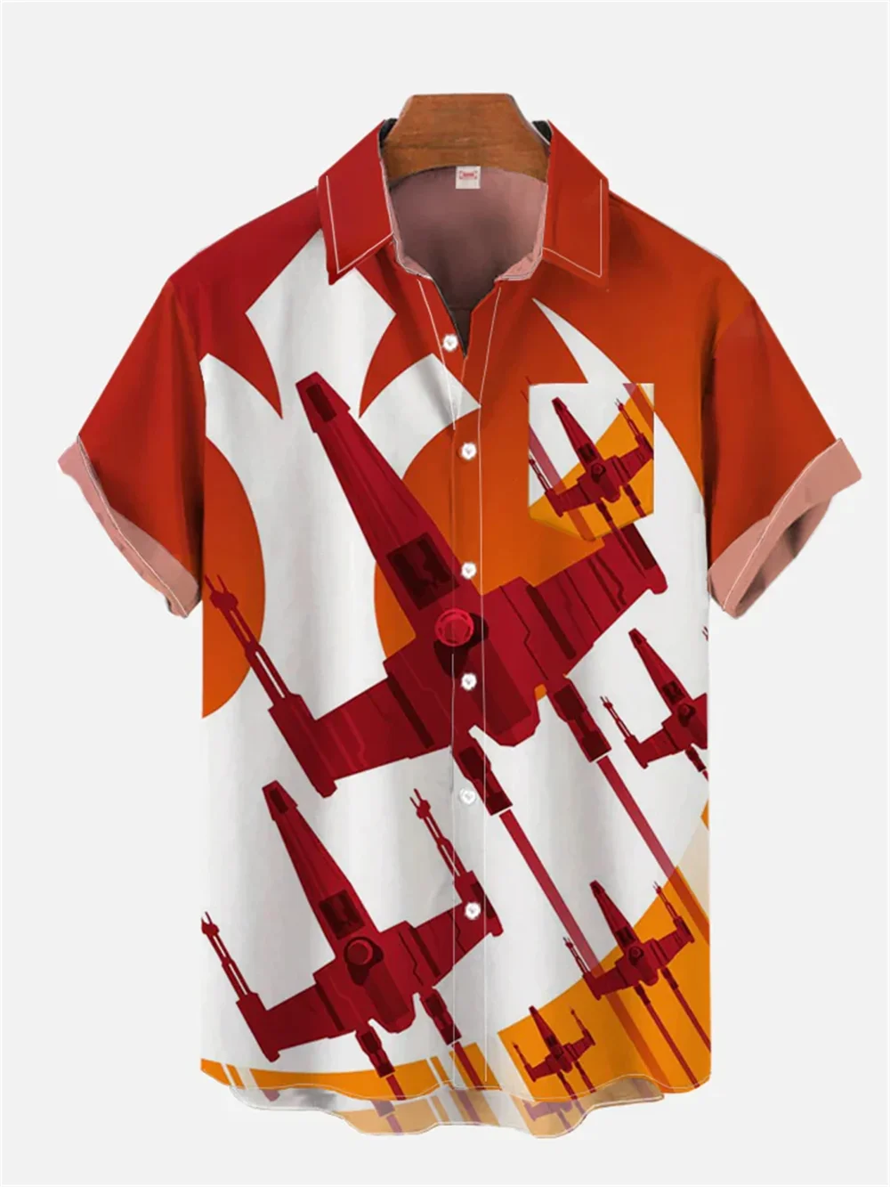 Men's short sleeve Urban Fashion 3D digital Printing Summer shirt