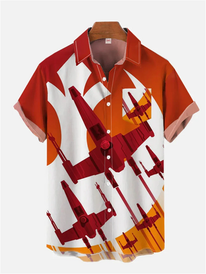 Men's short sleeve Urban Fashion 3D digital Printing Summer shirt