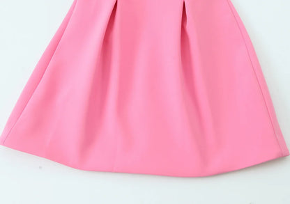 Ladies Pink Spaghetti Strap Dress