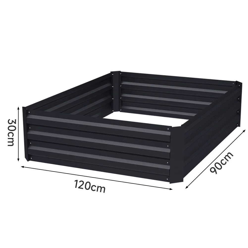 【Breeins】Metal Raised Garden Bed, Rectangle Raised Planter for Flowers Plants, Vegetables Herb