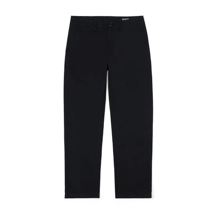 Autumn New Regular Straight Pants Men 320gsm Dark Washed Fabric Chinos Plus Size Trouseres