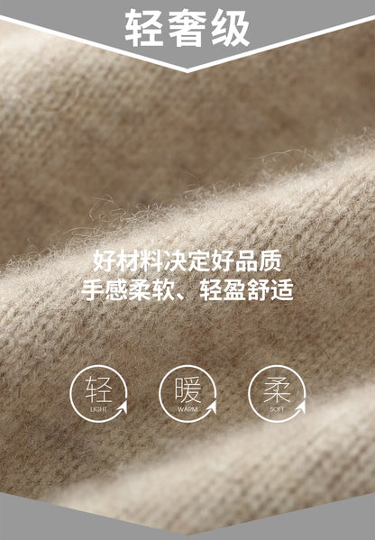 MVLYFLRT Men's Merino Wool Knitted Suit Half Height Zipper Cardigan Long Pants Tracksuit Fashionable Casual Wear 24592431