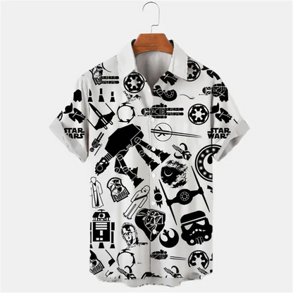 Men's short sleeve Urban Fashion 3D digital Printing Summer shirt