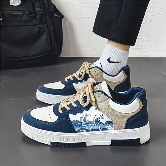 New Brand Men Leather Low-Top Skateboarding Shoes Men's Sneakers Male Flats Non-Slip Sport Shoe Zapatillas Hombre Mens Footwear