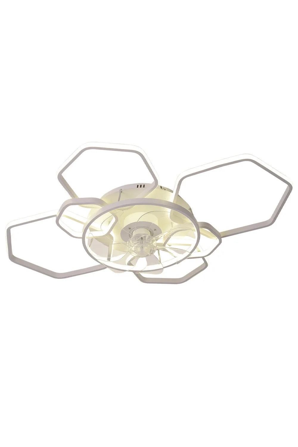 Geometrical Ceiling Fan Light with Remote Control 60W