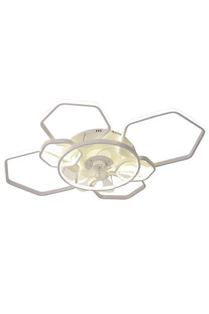 Geometrical Ceiling Fan Light with Remote Control 60W