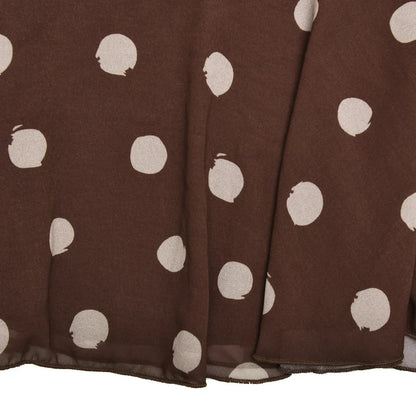 JULISSA MO Chiffon Print Polka Dot Ruched Women Dress Coffee Sleeveless High Waist Dress Spring Slim Elegant Party Club Outfits