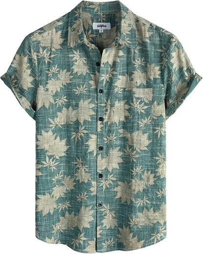 Summer Men's Hawaiian Shirt Casual Floral shirt Short sleeve single breasted beach tropical fashion oversized shirt