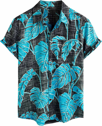 Summer Men's Hawaiian Shirt Casual Floral shirt Short sleeve single breasted beach tropical fashion oversized shirt