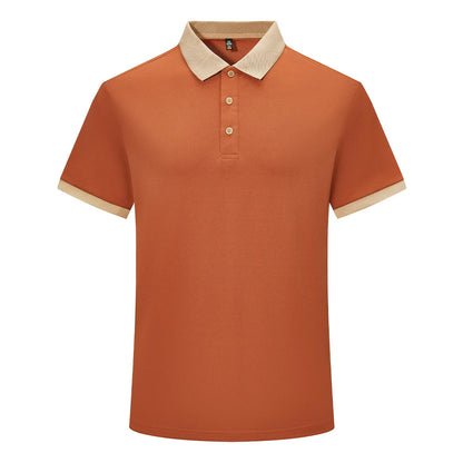 High Quality Sports Leisure Polo Shirts Patchwork Lapel collar short sleeved T-shirt Comfortable Golf men's Clothes summer