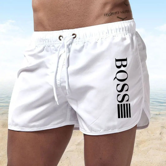 2025 Summer fast drying swim shorts Breathable net fast drying surf beach pants Men's fitness pants Elastic waist shorts S-4XL