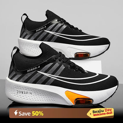 Marathon Air Cushion Men Sports Running Shoes Carbon Plate Breathable Lightweight Women's Comfortable Athletic Nonskid Sneakers