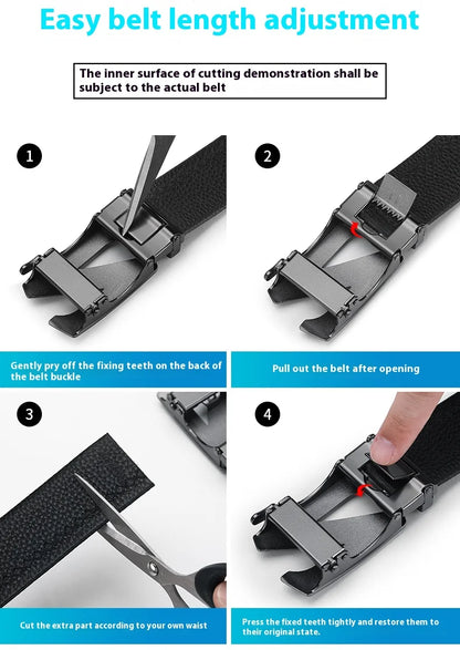 OYIFAN Men Belt Genuine Leather belt for men Alloy buckle ratchet belts Men Designer Belt Automatic belts 벨트