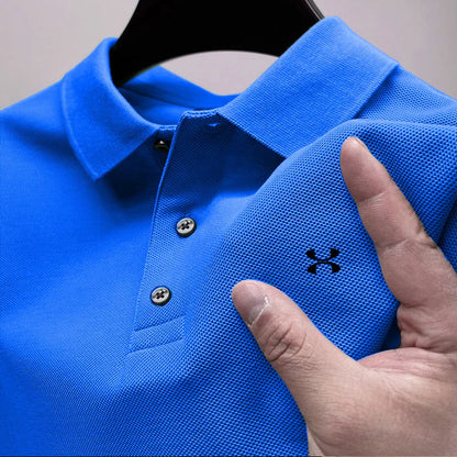 2025 Men's short sleeved breathable T-shirt, business casual polo shirt, original , comfortable clothing, new fashion, summer