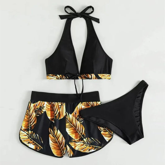 Female Bikini Set Sexy Printed Swimwear Three Piece Bathing Suit Beachwear Summer Swimsuit For Women Tankini Fashion Bikinis