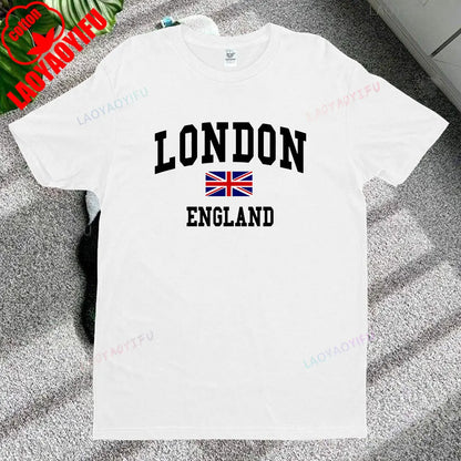 London T-shirt Official National Flag Printed Mens Short Sleeve Cotton Shirt Tee Graphic Tshirts for Men Clothing Women Tops