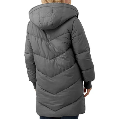 Womens Winter Warm Coats Sherpa Fleece Lined Long Hooded Puffer Jacket