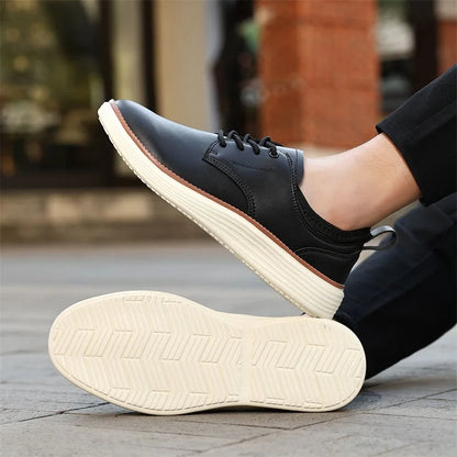 2025 New Men's Sneakers Classic Leather Casual Shoes Outdoor Fitness Running Shoes Light Walking Flat Luxury Tennis Shoes